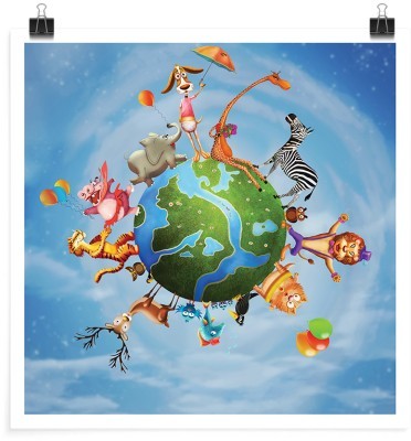 Ζώα γύρω από τη γη, Παιδικά, Πόστερ, 20 x 20 εκ.