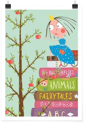 Πριγκίπισσα πάνω στα βιβλία, Παιδικά, Πόστερ, 15 x 20 εκ.