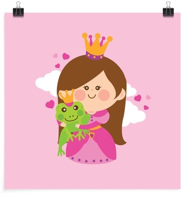 Μικρή πριγκίπισσα με βάτραχο, Παιδικά, Πόστερ, 20 x 20 εκ.