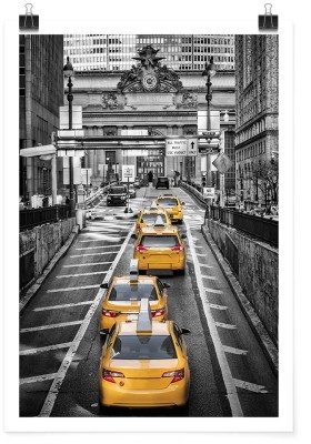 Δρόμος με κίτρινα ταξί στη Νέα Υόρκη, Πόλεις - Ταξίδια, Πόστερ, 15 x 20 εκ.
