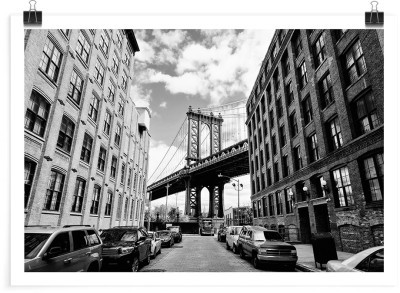 Δρόμος προς τη γέφυρα στο Μανχάταν, Νέα Υόρκη, Πόλεις - Ταξίδια, Πόστερ, 20 x 15 εκ.