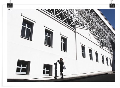 Λευκός τοίχος κτιρίου, Πόλεις - Ταξίδια, Πόστερ, 20 x 15 εκ.