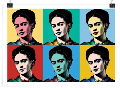 Houseart Πολύχρωμα μοτίβα Frida Kaylo, Vintage, Πόστερ, 20 x 15 εκ.