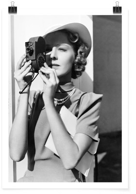 Γυναίκα φωτογράφος, Vintage, Πόστερ, 15 x 20 εκ.