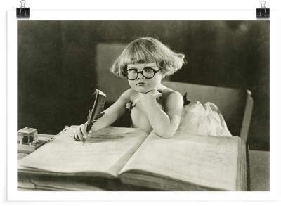 Διαβασμένο κοριτσάκι, Vintage, Πόστερ, 20 x 15 εκ.