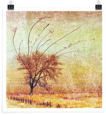 Φθινοπωρινό τοπίο, Vintage, Πόστερ, 20 x 20 εκ.