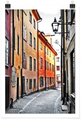 Πορτοκαλί κτήρια, Vintage, Πόστερ, 15 x 20 εκ.