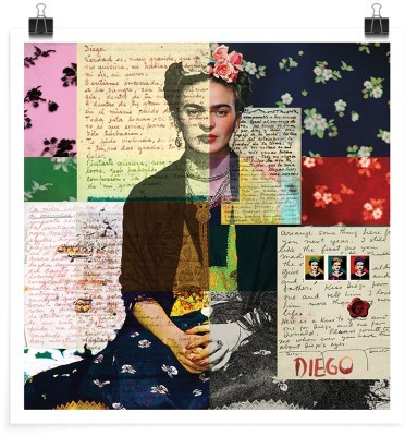 Frida Kahlo και παλιά γράμματα, Vintage, Πόστερ, 20 x 20 εκ.