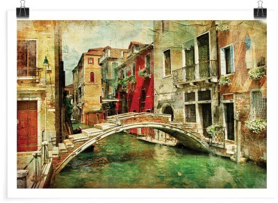 Γέφυρα σε μεγάλο κανάλι, Vintage, Πόστερ, 20 x 15 εκ.