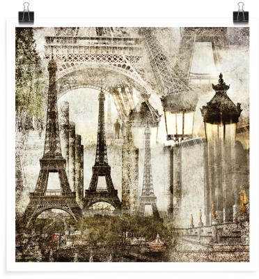 Πύργος του Άιφελ, Παρίσι, Vintage, Πόστερ, 20 x 20 εκ.