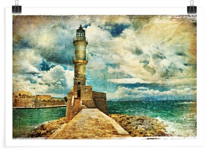 Φάρος στο παλιό λιμάνι των Χανίων, Vintage, Πόστερ, 20 x 15 εκ.