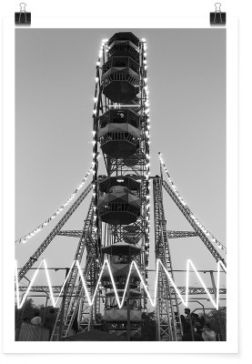 Γκρίζα ρόδα λούνα παρκ, Vintage, Πόστερ, 15 x 20 εκ.