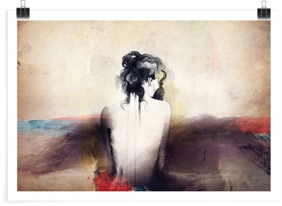 Πλάτη γυναίκας σε γήινους τόνους, Ζωγραφική, Πόστερ, 20 x 15 εκ.