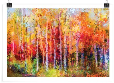 Φθινωπορινό δάσος, Ζωγραφική, Πόστερ, 20 x 15 εκ.