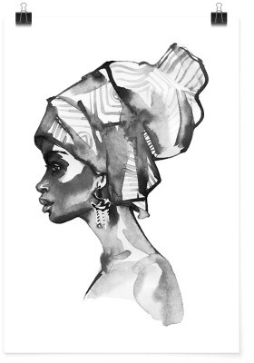 Προφίλ γυναίκας, Ζωγραφική, Πόστερ, 15 x 20 εκ.