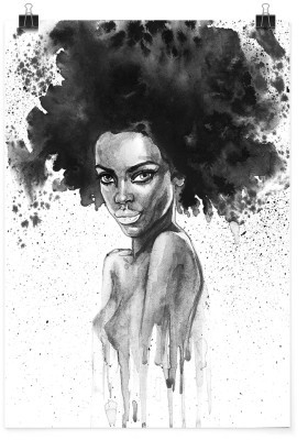 Πορτρέτο γυναίκας, Ζωγραφική, Πόστερ, 15 x 20 εκ.