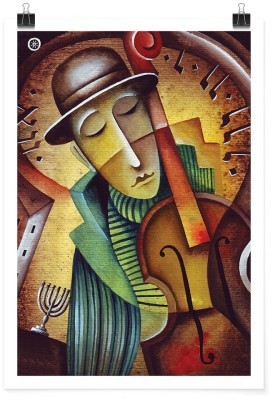 Άνδρας παίζει βιολί, Ζωγραφική, Πόστερ, 15 x 20 εκ.