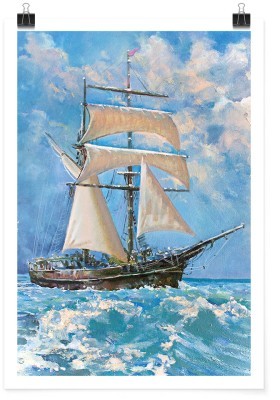 Καράβι στην θάλασσα, Ζωγραφική, Πόστερ, 15 x 20 εκ.