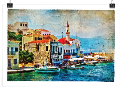 Houseart Λιμάνι στο νησάκι, Ζωγραφική, Πόστερ, 20 x 15 εκ.