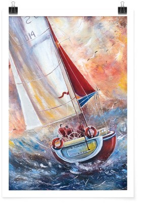 Καράβι στο πέλαγος, Ζωγραφική, Πόστερ, 15 x 20 εκ.