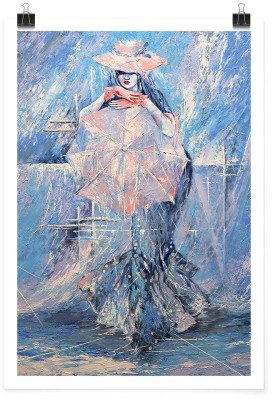 Κοπέλα με ομπρέλα, Ζωγραφική, Πόστερ, 20 x 30 εκ.