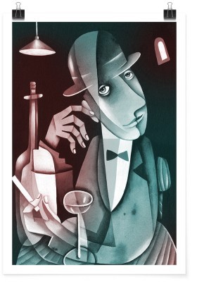 Άνδρας με τσιγάρο, Ζωγραφική, Πόστερ, 15 x 20 εκ.