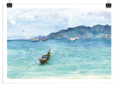 Houseart Βάρκα στη θάλασσα, Ζωγραφική, Πόστερ, 20 x 15 εκ.
