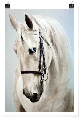 Λευκό άλογο, Ζωγραφική, Πόστερ, 15 x 20 εκ.