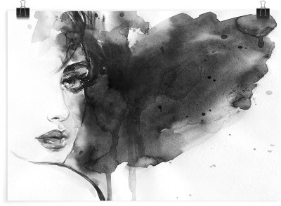 Κοπέλα στους καπνούς, Ζωγραφική, Πόστερ, 20 x 15 εκ.