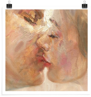 Φιλί ζευγαριού, Ζωγραφική, Πόστερ, 20 x 20 εκ.