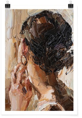 Γυρισμένο πρόσωπο κοπέλας, Ζωγραφική, Πόστερ, 15 x 20 εκ.