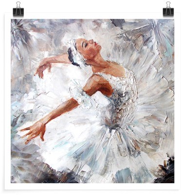 Μπαλαρίνα λίμνη των κύκνων, Ζωγραφική, Πόστερ, 20 x 20 εκ.