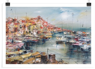 Ελαιογραφία στο λιμάνι, Ζωγραφική, Πόστερ, 20 x 15 εκ.