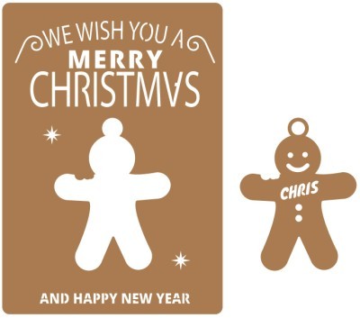 Houseart We wish you a Merry Christmas!, Personalize, Χριστουγεννιάτικα Στολίδια - Κάρτες, 15 x 21 εκ. Α5