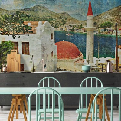 Καστελόριζο (Ελλάδα, Δωδεκάνησα) Ελλάδα Ταπετσαρίες Τοίχου 80 x 120 cm (21416)