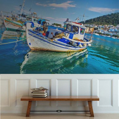 Αλιευτικά σκάφη Ελλάδα Ταπετσαρίες Τοίχου 82 x 123 cm (21492)