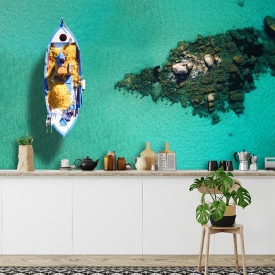 Διάσημη τυρκουάζ παραλία Ψαρού – Μύκονος, Κυκλάδες Ελλάδα Ταπετσαρίες Τοίχου 36 x 62 cm (32399)