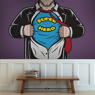 Superhero businessman, Κόμικς, Ταπετσαρίες Τοίχου, 100 x 100 εκ.