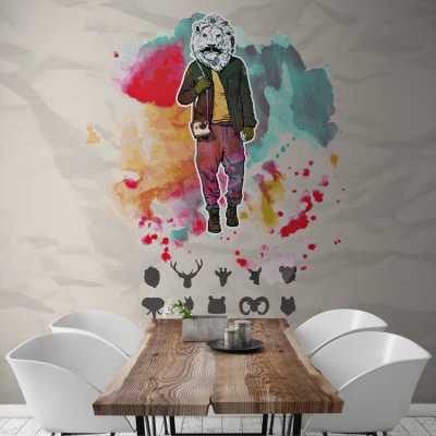 Hipster, Κόμικς, Ταπετσαρίες Τοίχου, 100 x 100 εκ.