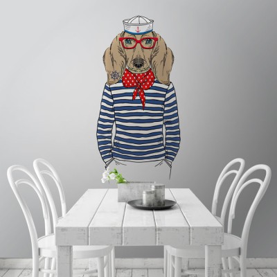 Σκύλος hipster, Κόμικς, Ταπετσαρίες Τοίχου, 100 x 100 εκ.