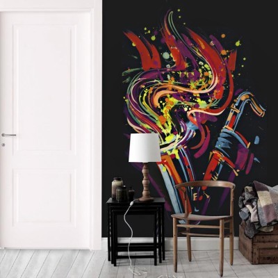 Σαξόφωνο, Διάφορα, Ταπετσαρίες Τοίχου, 100 x 100 εκ.