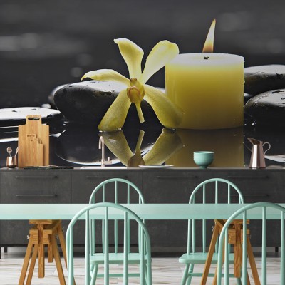 Λουλούδι με κίτρινο κερί, Διάφορα, Ταπετσαρίες Τοίχου, 120 x 80 εκ.