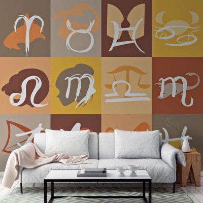 Φόντο με ζώδια, Διάφορα, Ταπετσαρίες Τοίχου, 100 x 100 εκ.