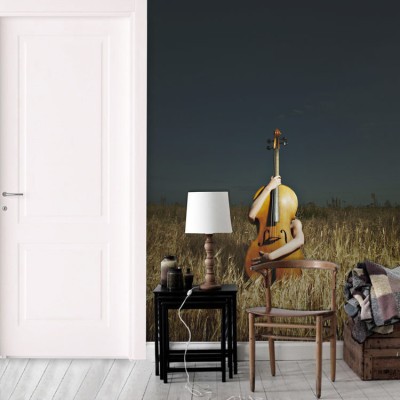 Houseart Γυναίκα με βιολοντσέλο, Διάφορα, Ταπετσαρίες Τοίχου, 100 x 100 εκ.