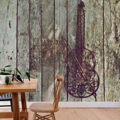 Παλιό σιδερένιο βιολί, Διάφορα, Ταπετσαρίες Τοίχου, 100 x 100 εκ.