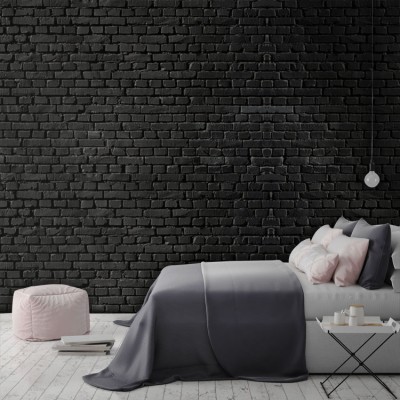Φόντο με Μαύρα Τούβλα Φόντο – Τοίχοι Ταπετσαρίες Τοίχου 65 x 98 cm (37658)