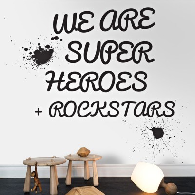 Super Heroes Φράσεις Ταπετσαρίες Τοίχου 100 x 100 cm (21694)