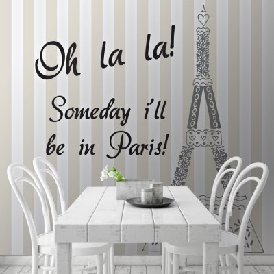 Paris oh la la, Φράσεις, Ταπετσαρίες Τοίχου, 100 x 100 εκ.