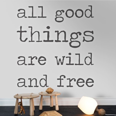 Wild and free Φράσεις Ταπετσαρίες Τοίχου 100 x 100 cm (21744)