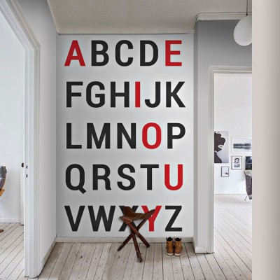 Alphabet Φράσεις Ταπετσαρίες Τοίχου 100 x 100 cm (21748)